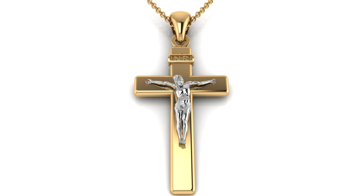 Crucifix Pendant - 18K Yellow gold