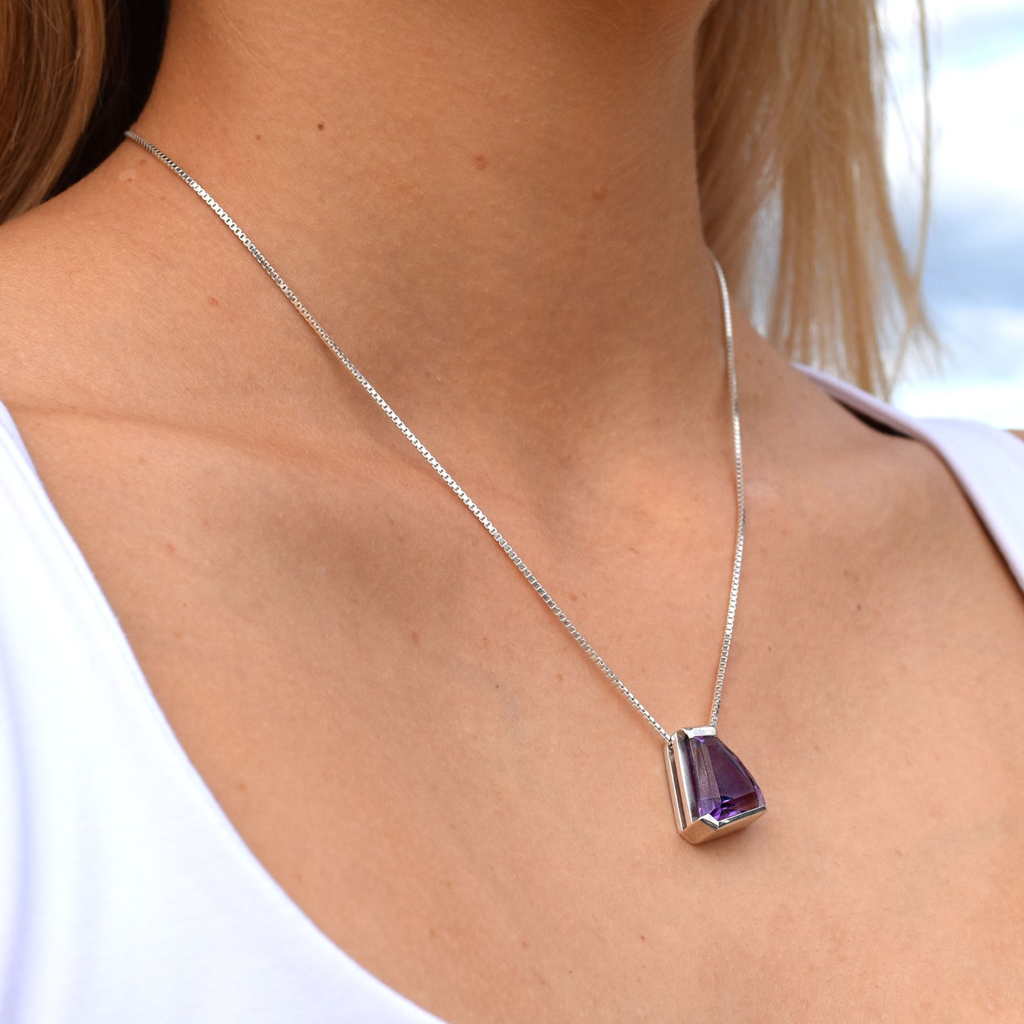 Amethyst Persia Pendant - Sterling Silver