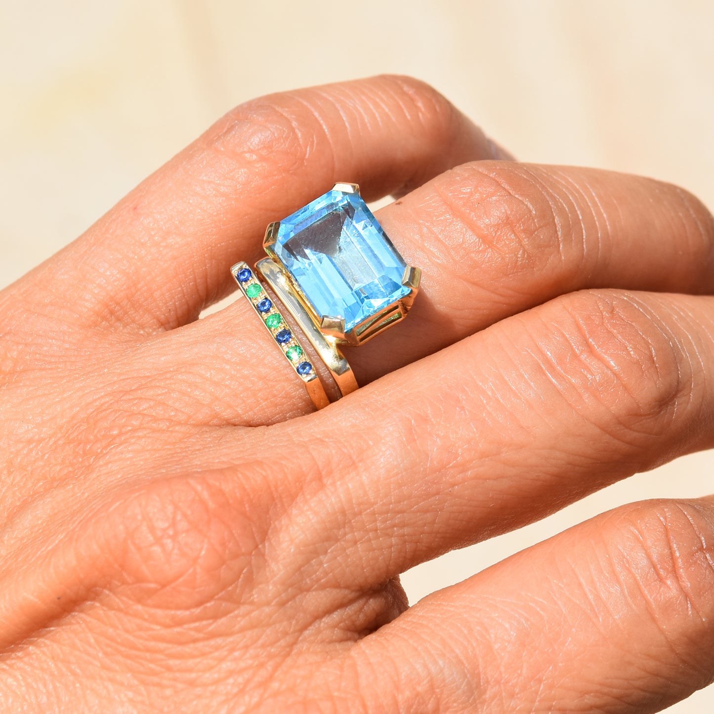 Persia Birthstone Ring - Blue Topaz