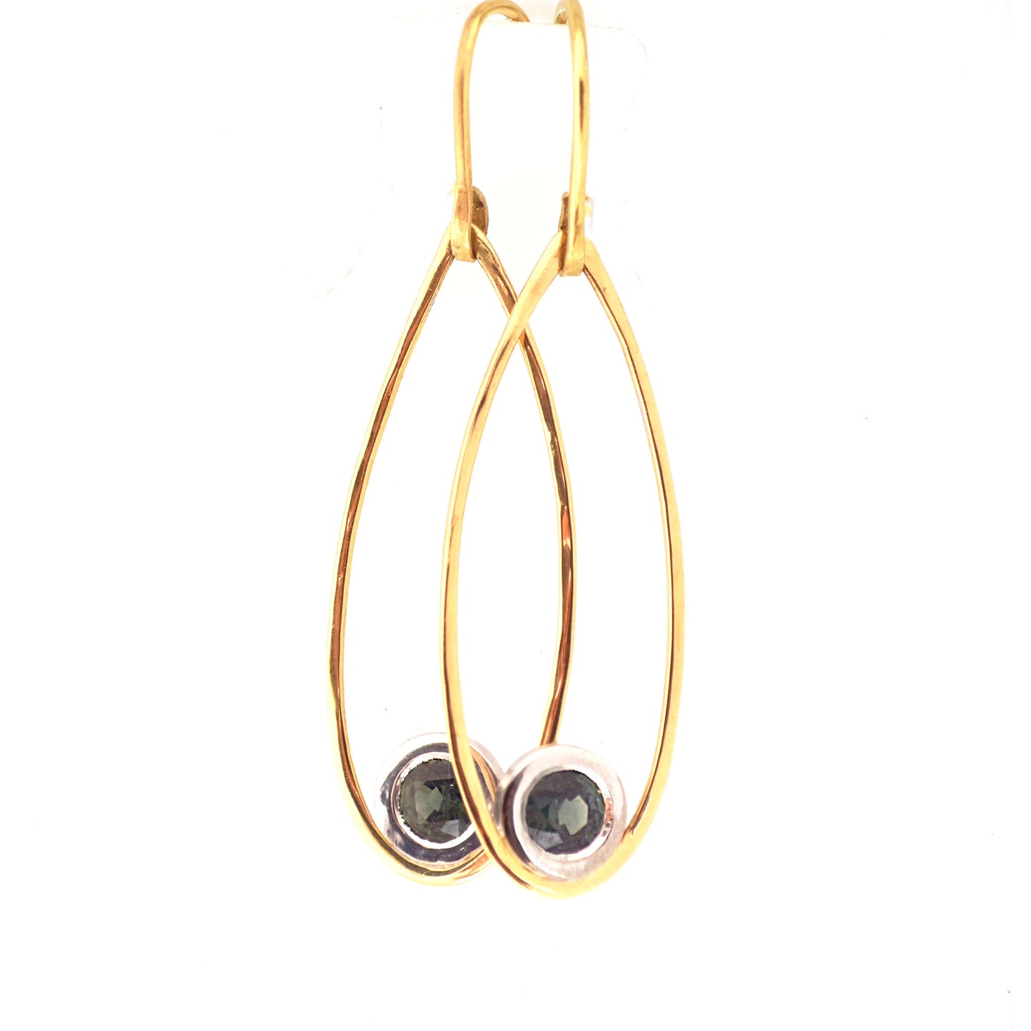 Green Sapphire Drop Earrings
