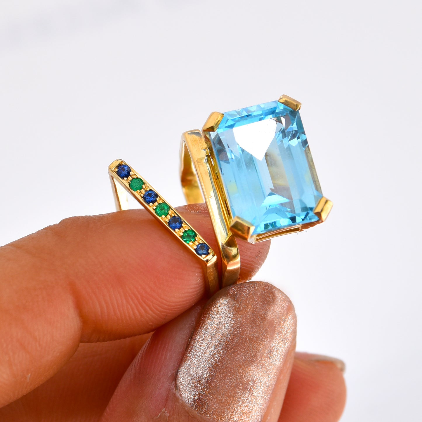 Persia Birthstone Ring - Blue Topaz