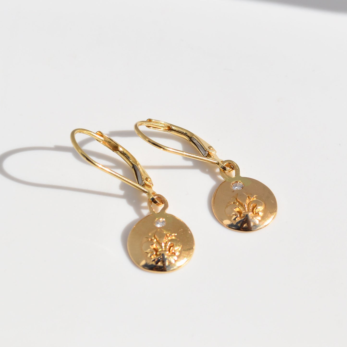 Firenze Dangle Diamond Earrings - 18K Yellow Gold