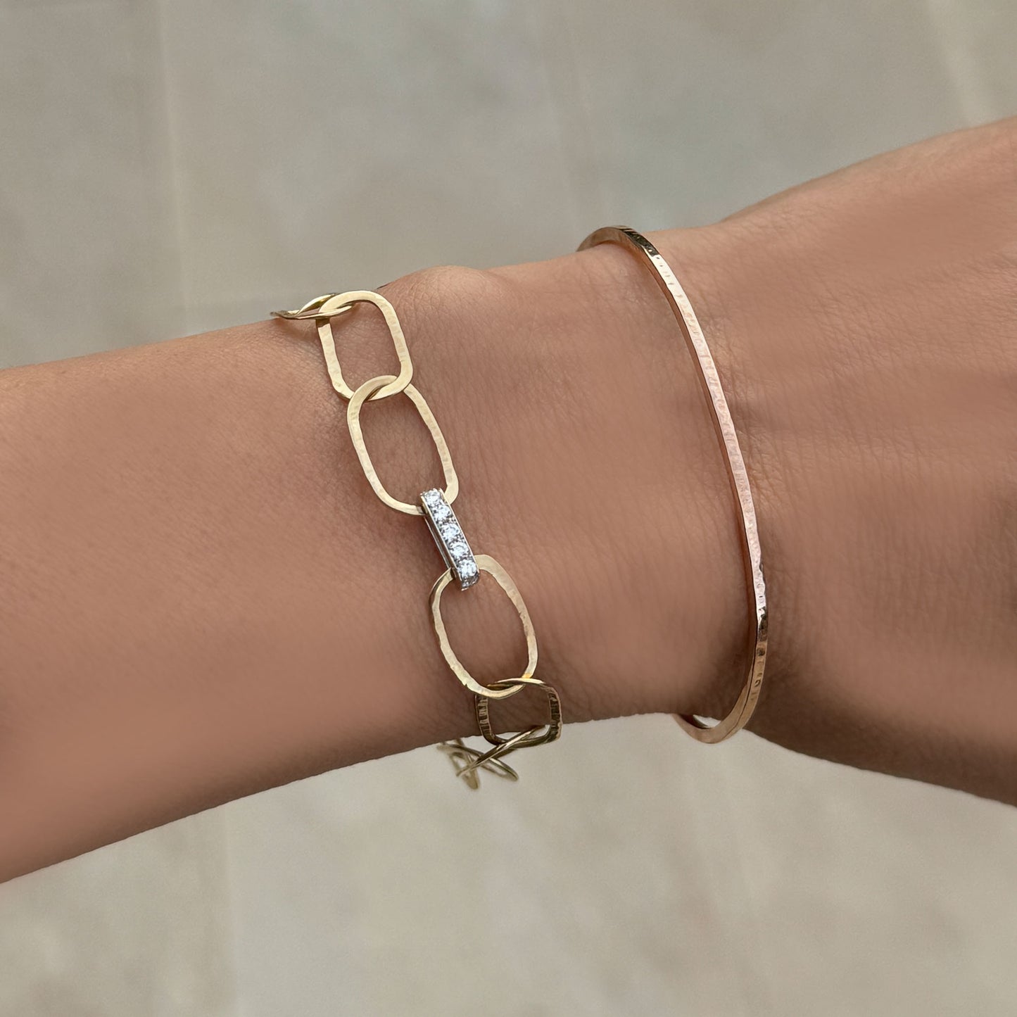 Ozra Cuff Bangle - 18K Rose Gold