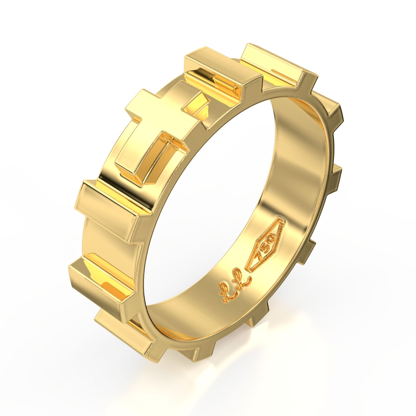 Rosary Ring - 18K Yellow Gold