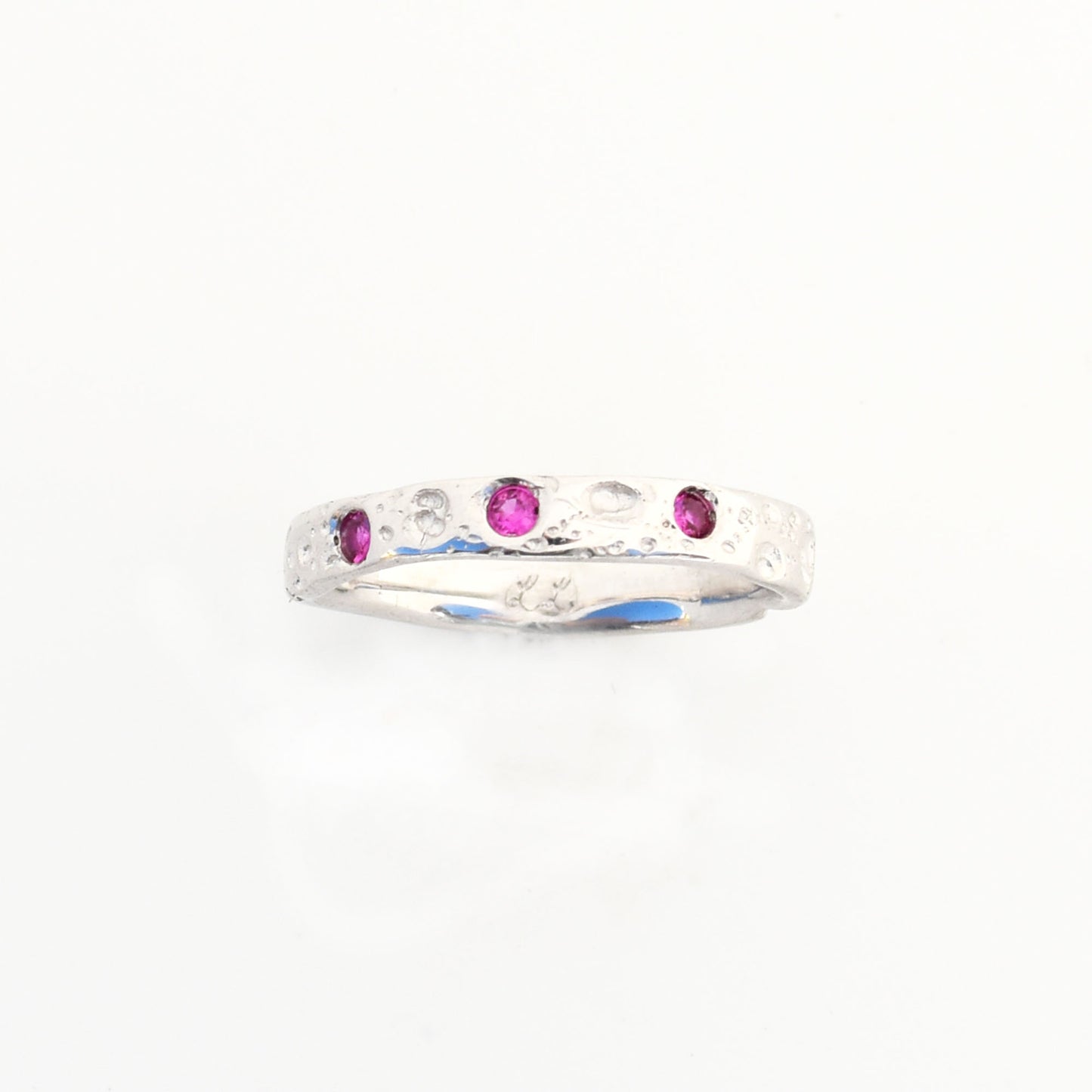 Sea Urchin Band - 18K white Gold and Pink Sapphires