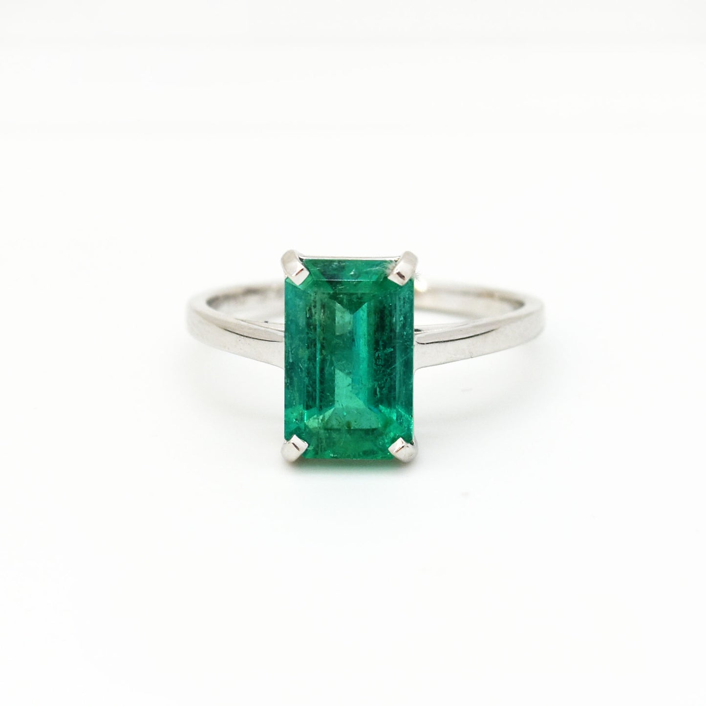Large Emerald Solitaire Ring