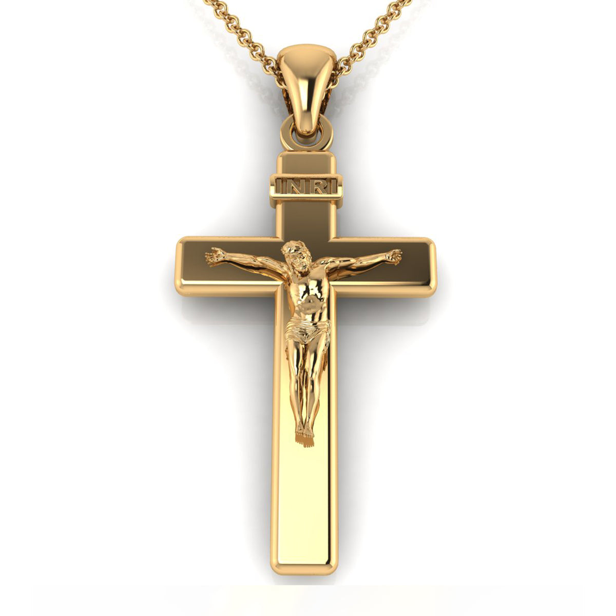Crucifix Pendant - 18K Yellow gold