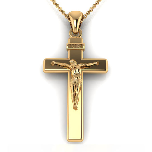Crucifix Pendant - 18K Yellow gold