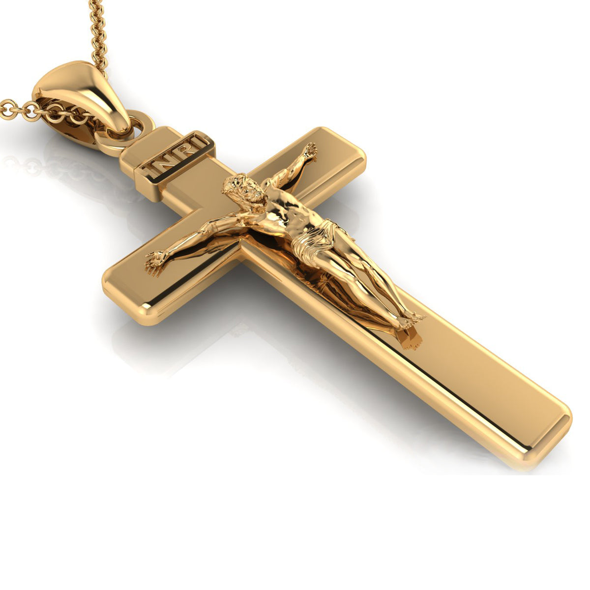 Crucifix Pendant - 18K Yellow gold