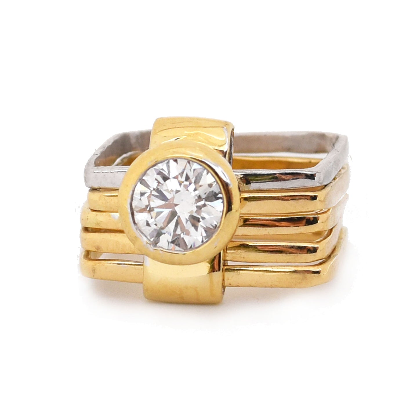 Firenze Ring - 1 Ct Diamond Bezel Set