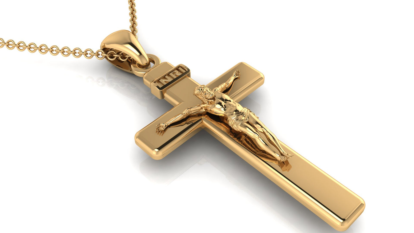 Crucifix Pendant - 18K Yellow gold