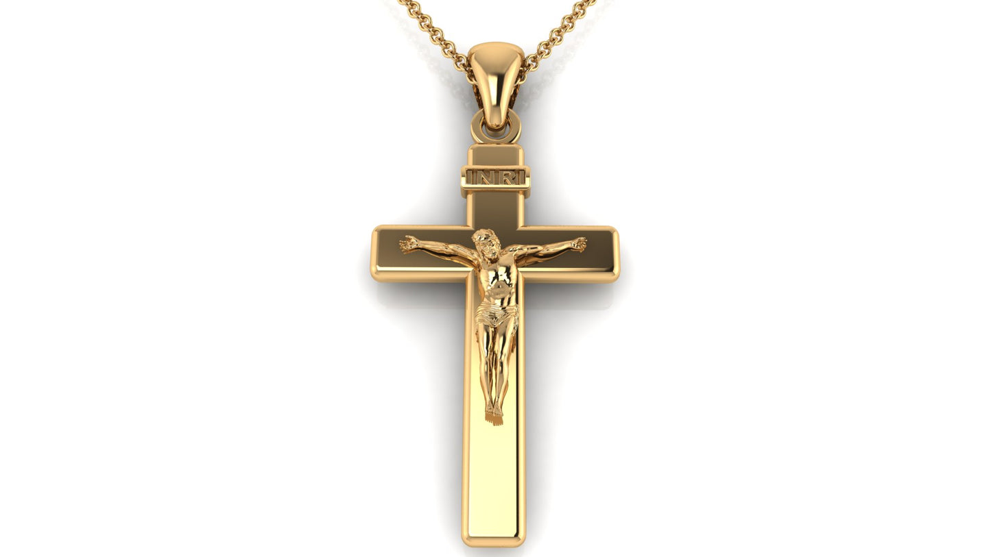 Crucifix Pendant - 18K Yellow gold