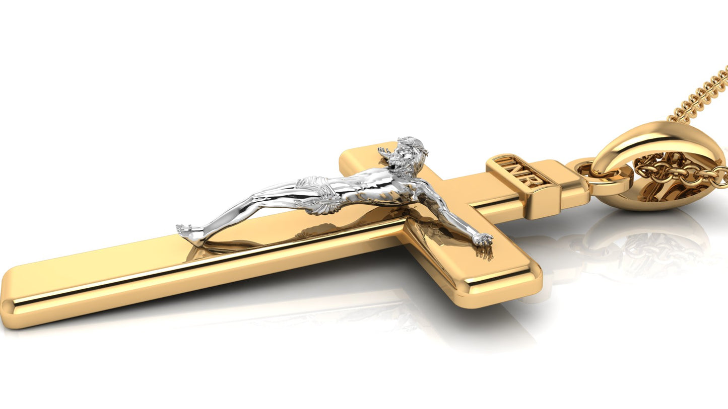 Crucifix Pendant - 18K Yellow gold