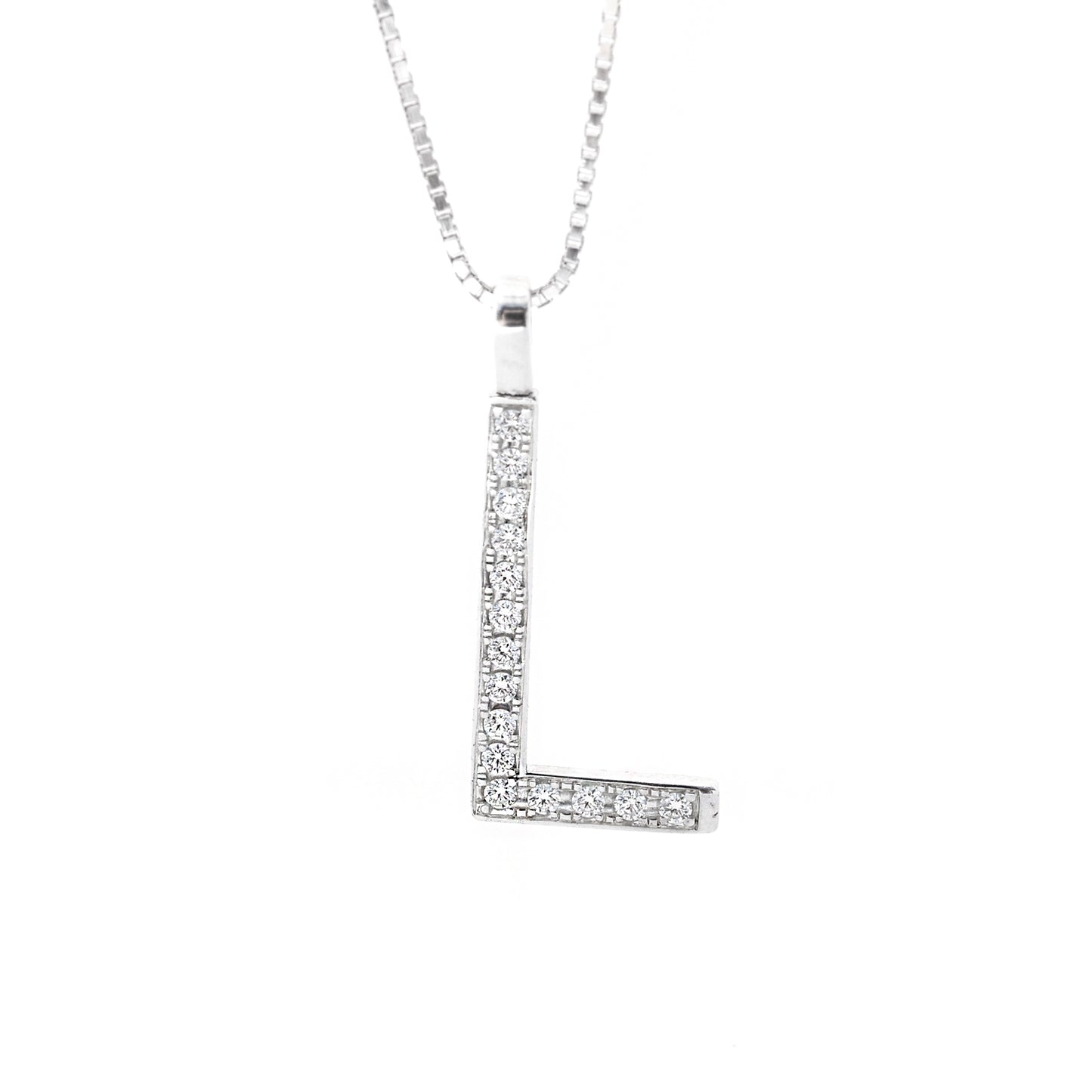 Large Initial Diamond Pave Pendant