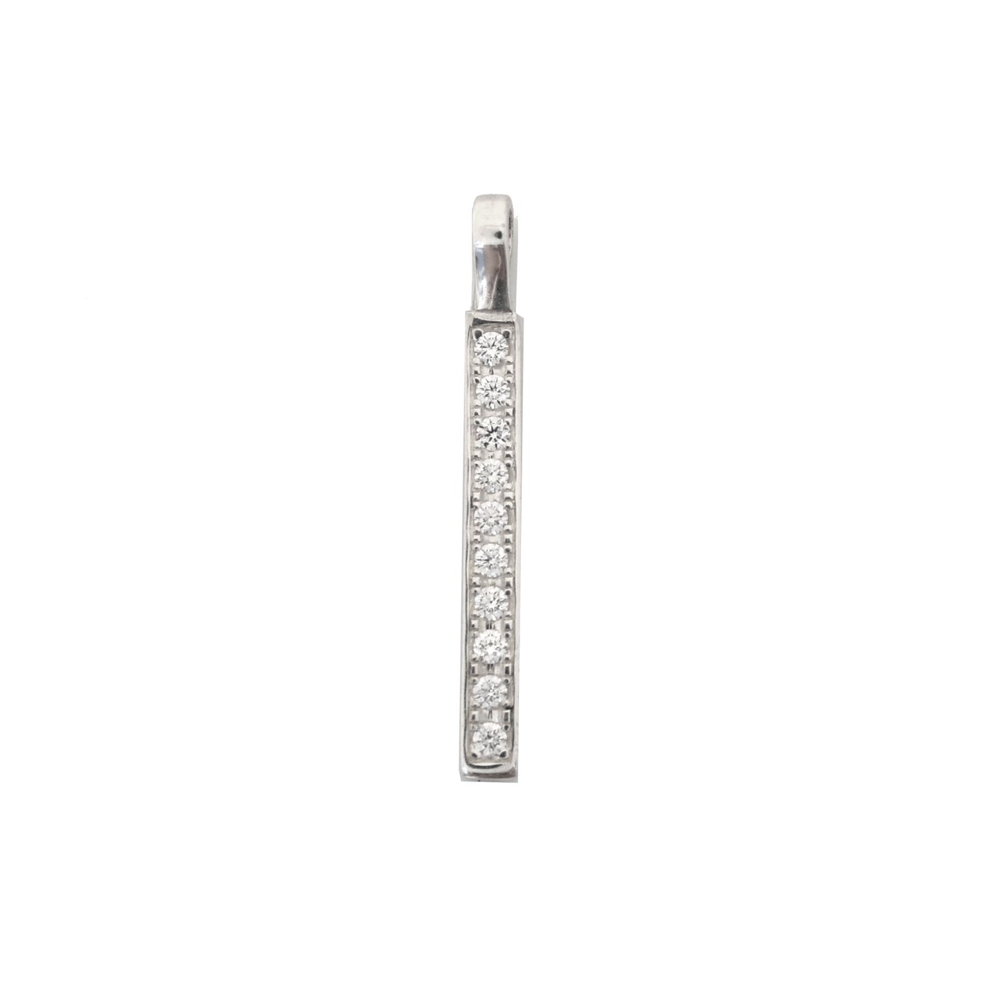 Large Initial Diamond Pave Pendant