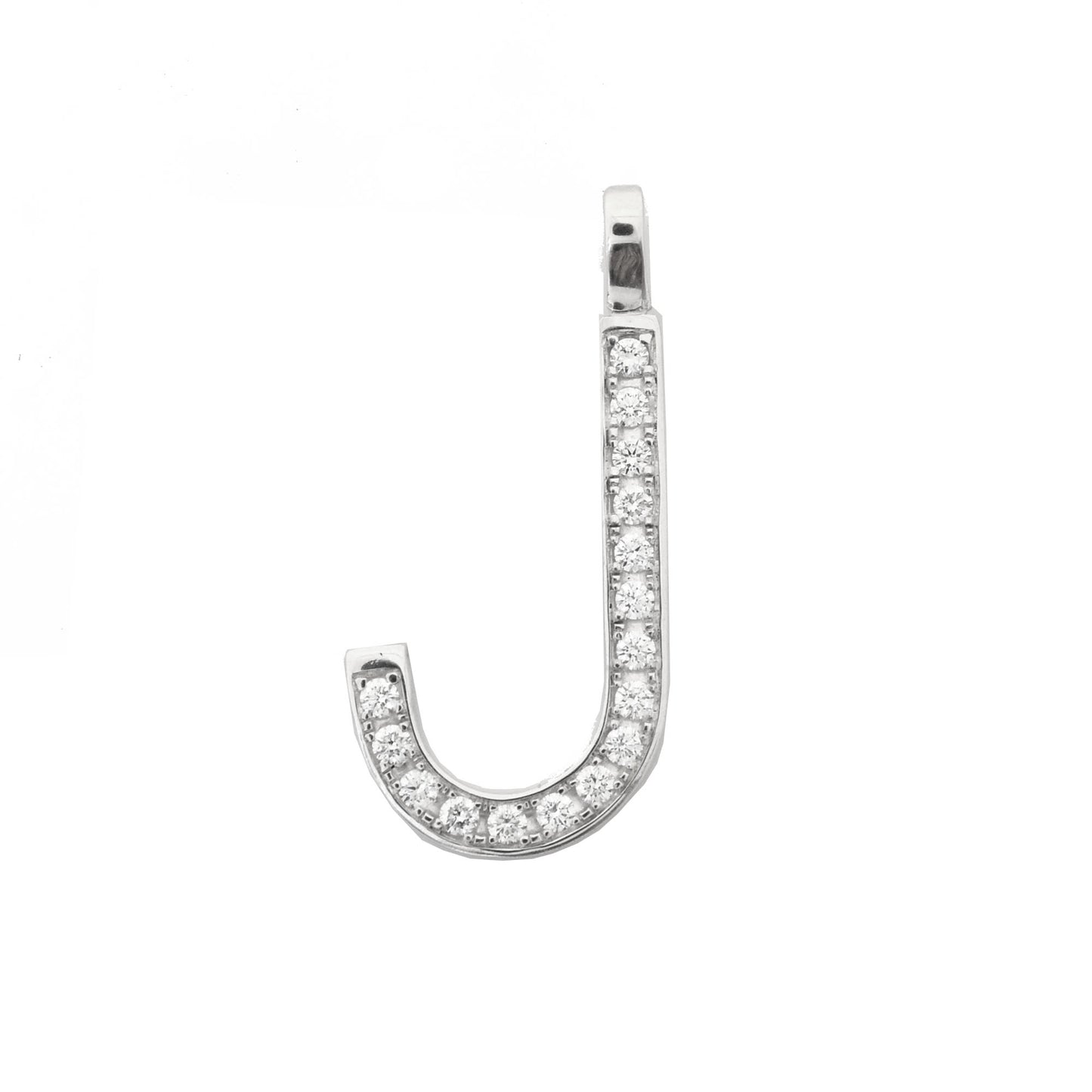 Large Initial Diamond Pave Pendant