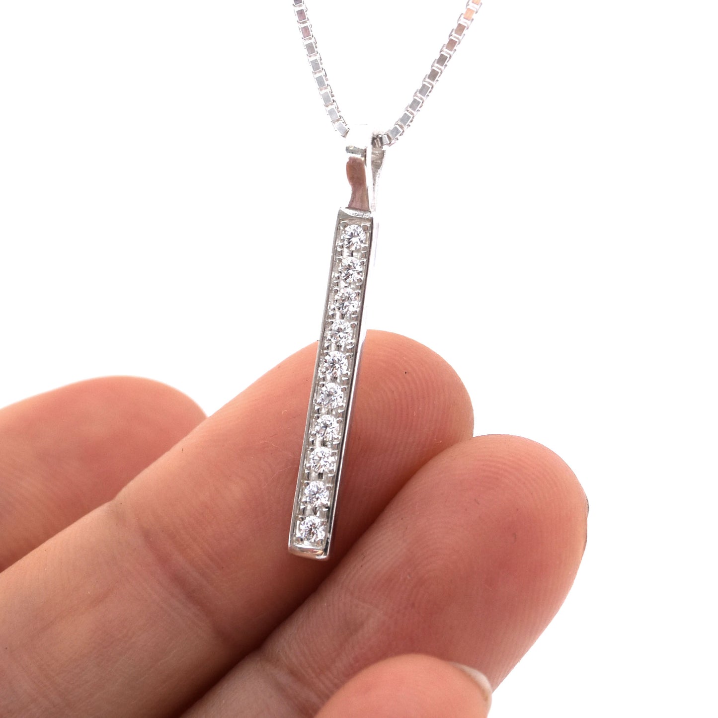 Large Initial Diamond Pave Pendant