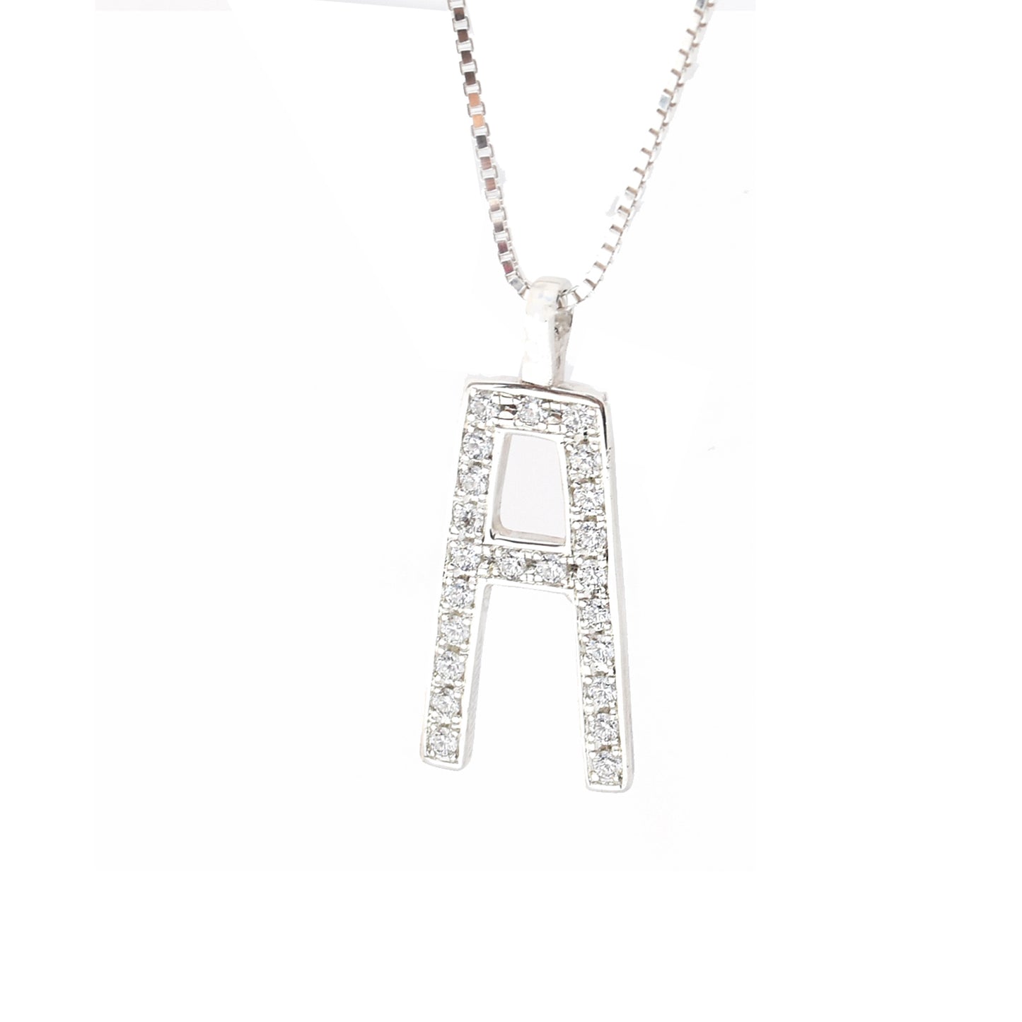 Large Initial Diamond Pave Pendant