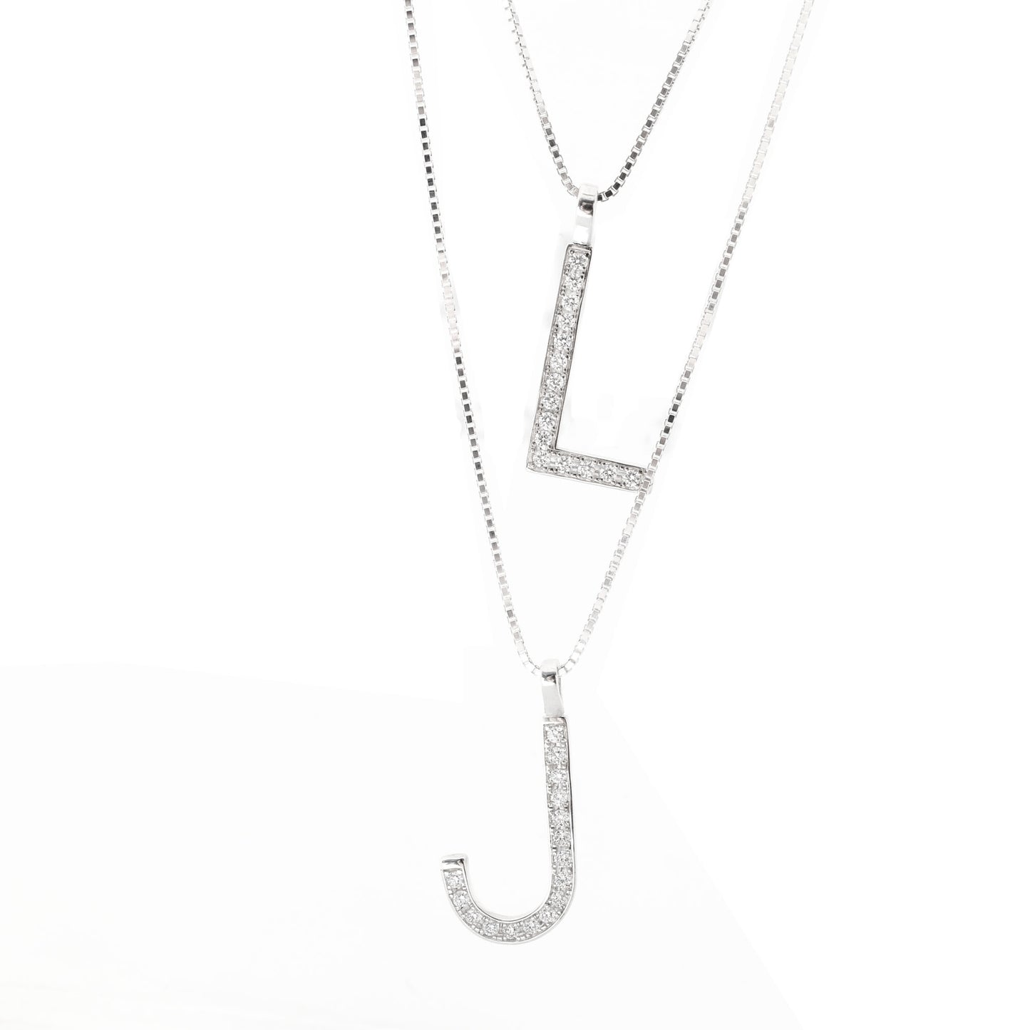 Large Initial Diamond Pave Pendant