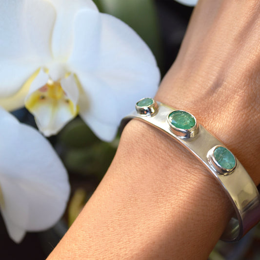 Emerald Cuff Bangle