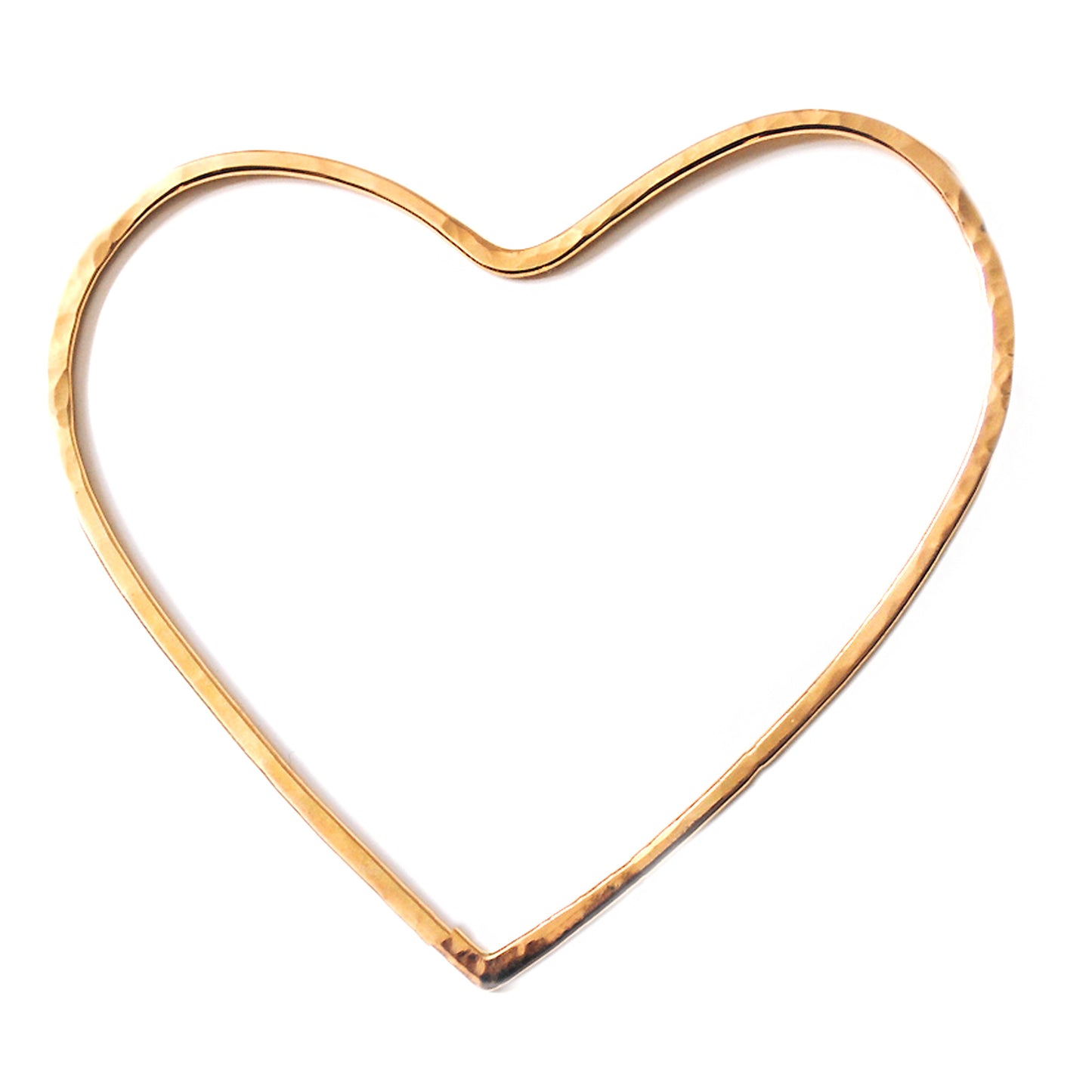 Heart Bangle - 18K Yellow Gold