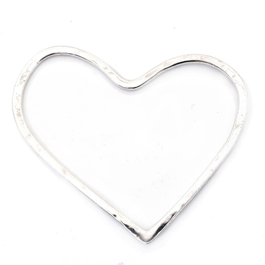 Heart Bangle - Sterling Silver