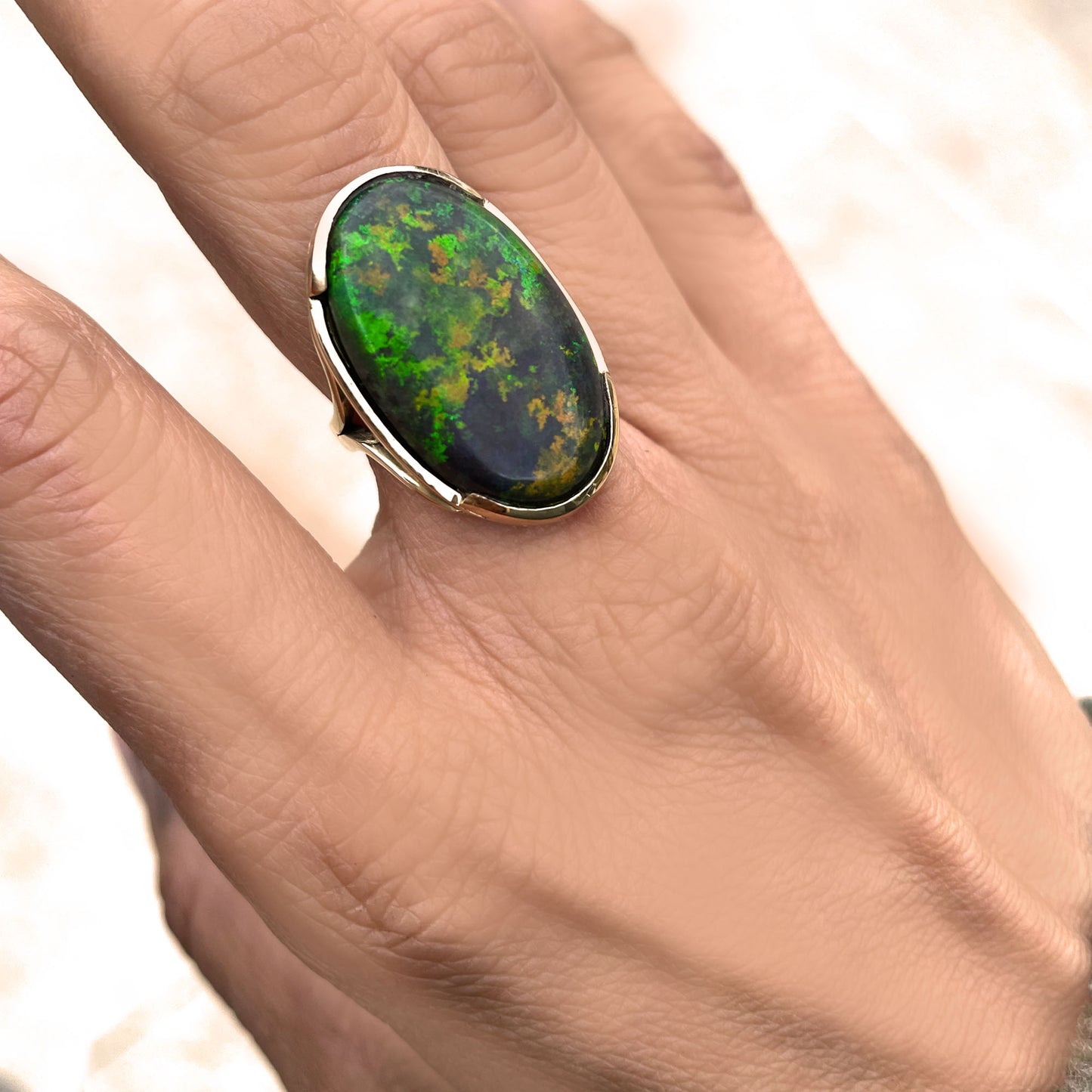 Opal Dress Ring - 18K Yellow Gold