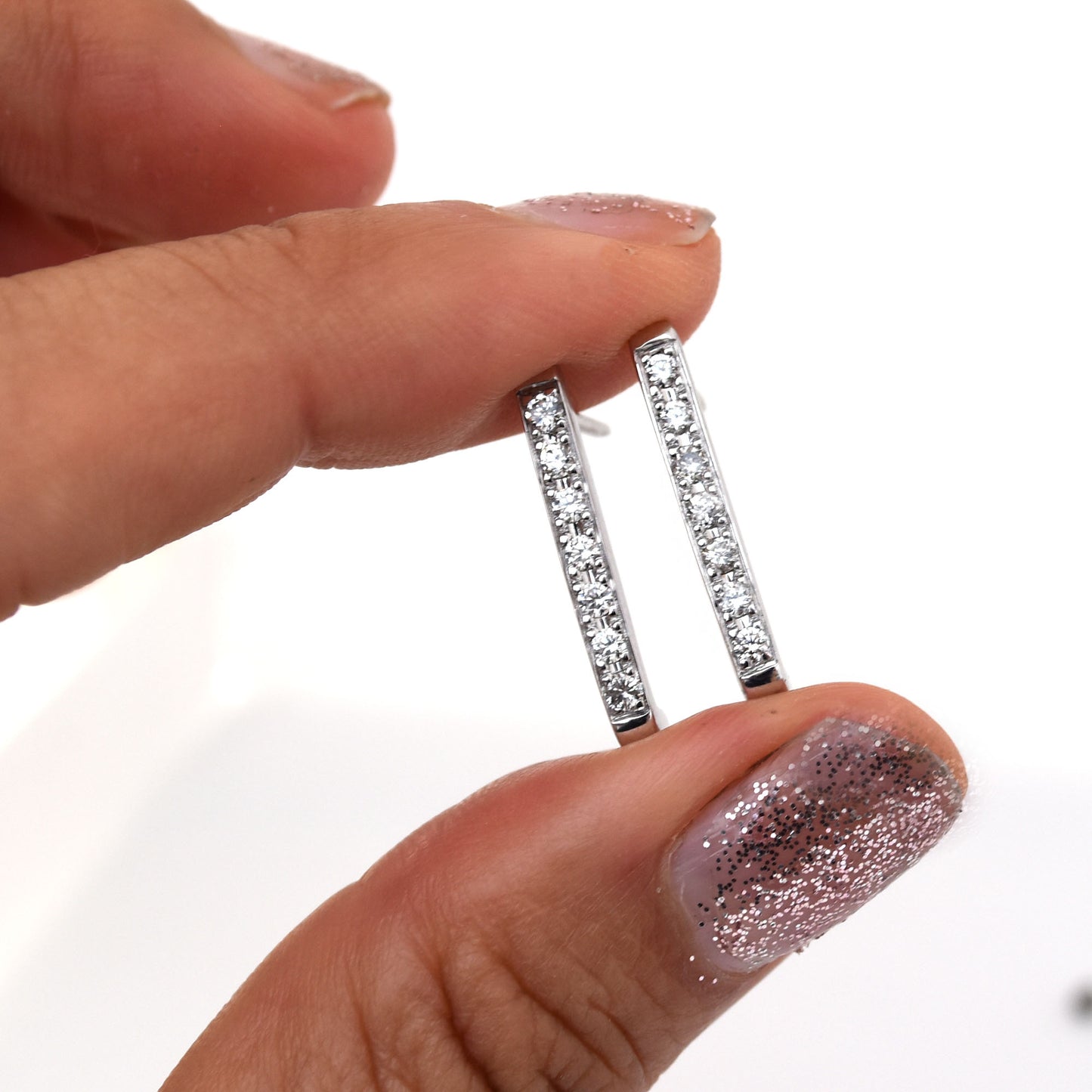 Diamond Pave Earring Bars