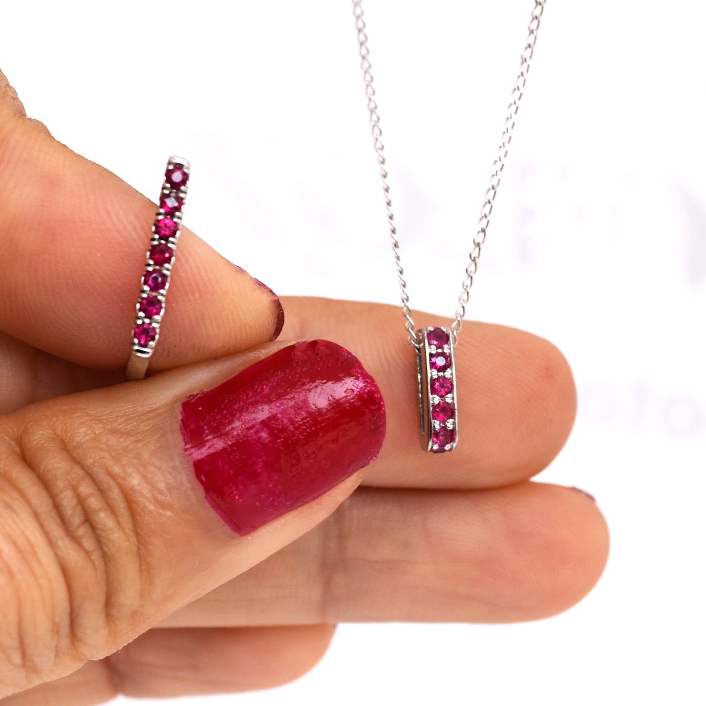 Firenze Pendant - Ruby Pave