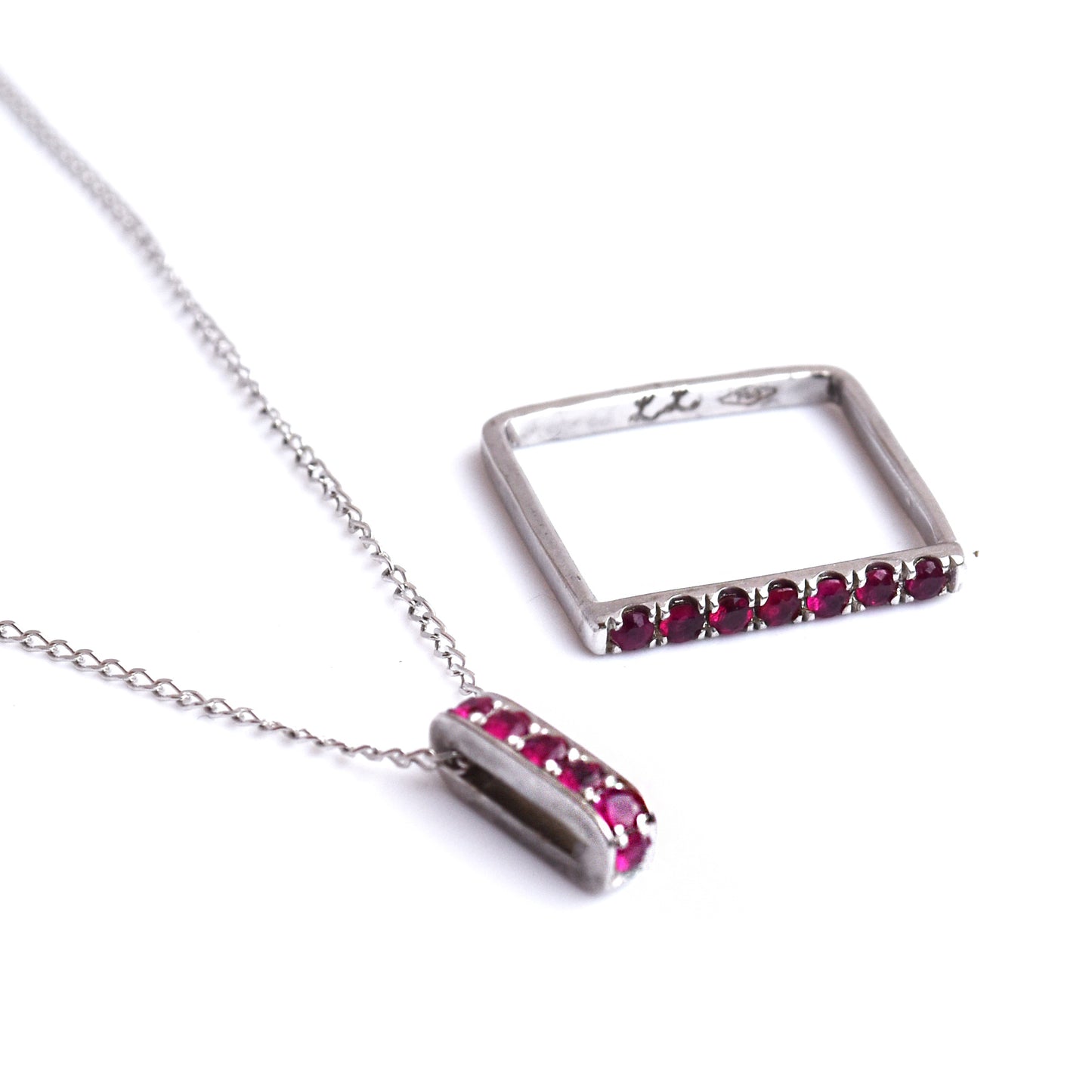 Firenze Pendant - Ruby Pave