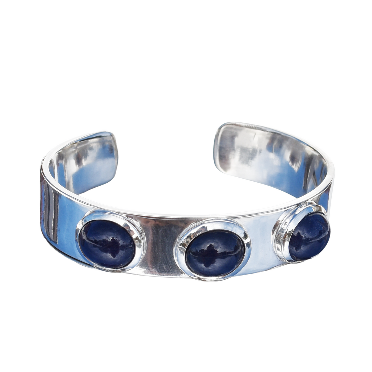 Saphhire Cabochon Cuff Bangle
