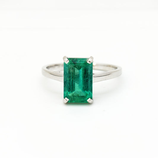 Emerald Solitaire Ring