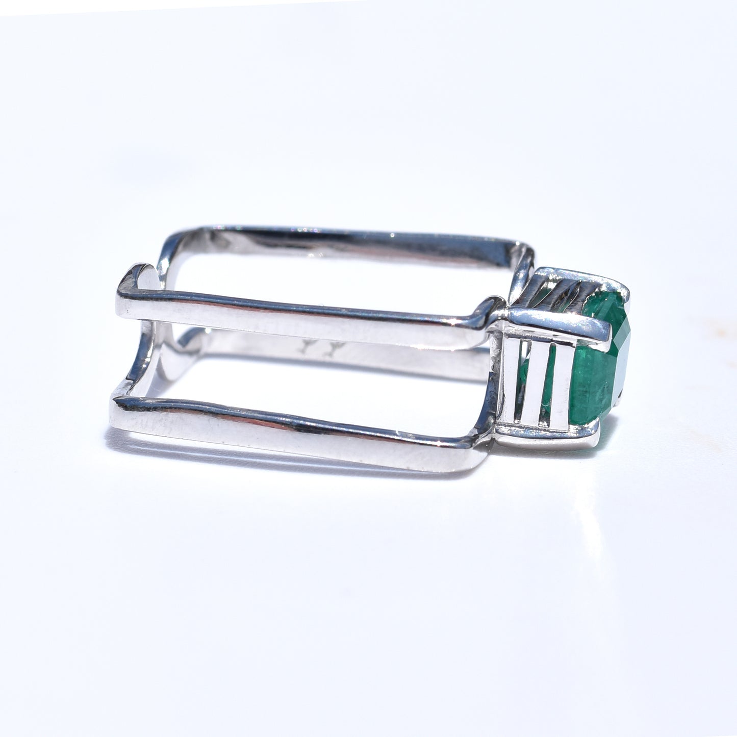 Sydney Ring - Emerald and 18K White Gold